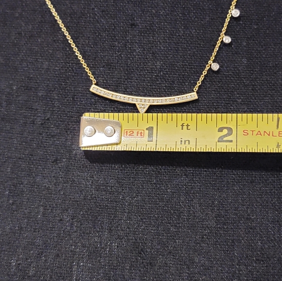 Meira t 14k YELLOW GOLD DIAMOND NECKLACE ๐ ๐ 18" - Picture 10 of 12